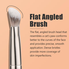 Teoyall aplicador concealer ojo borde plano para difuminar con control.