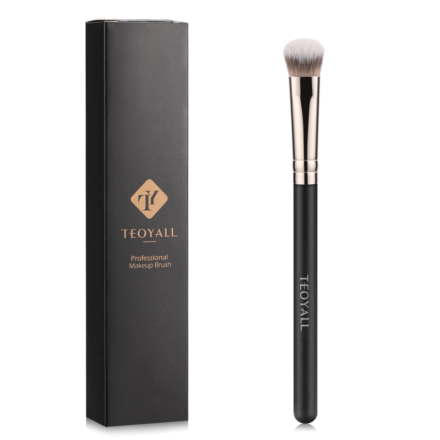Teoyall brocha concealer ojos pequeña angulada para aplicación precisa.