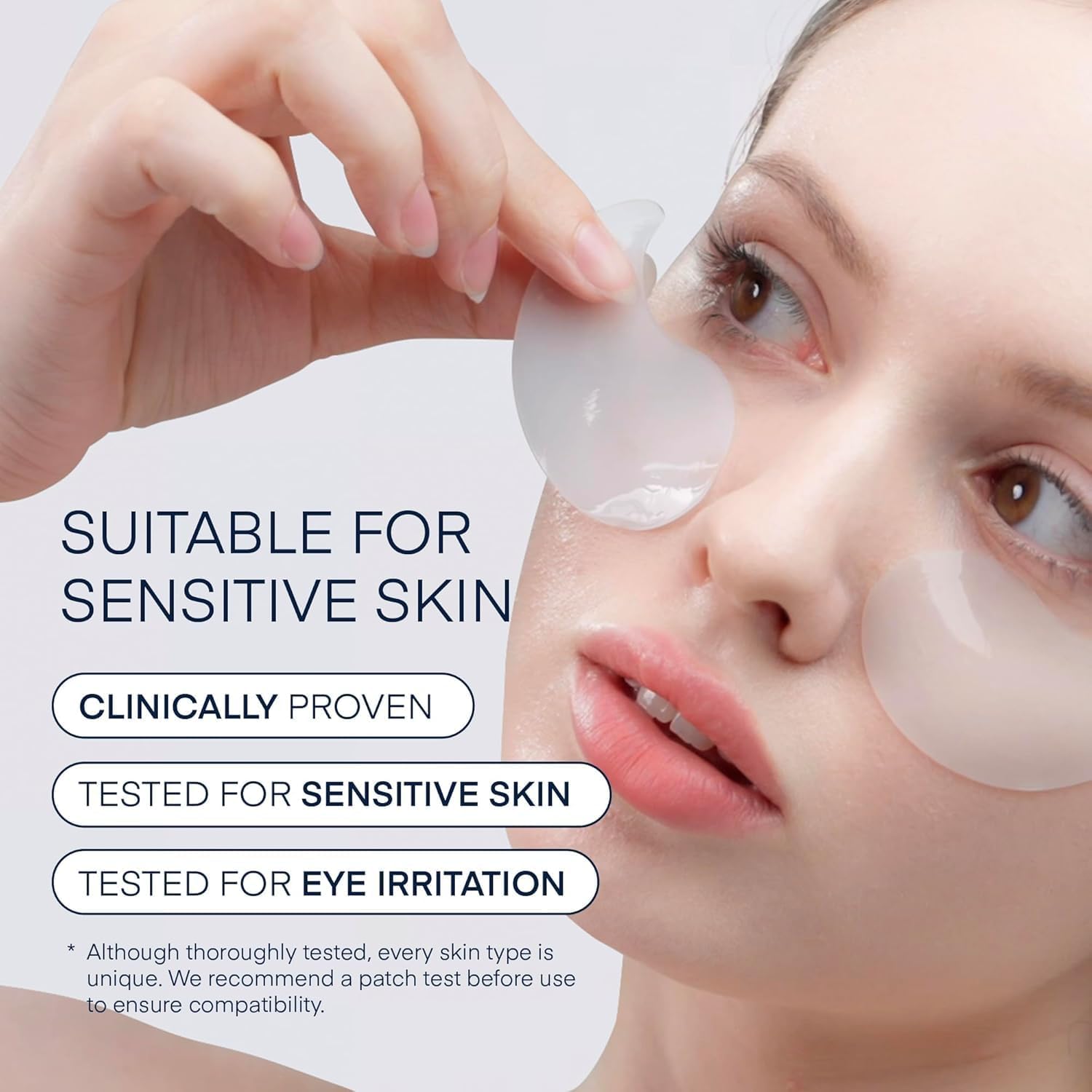 Patchs yeux niacinamide TEREZ & HONOR pour éclaircir et hydrater la zone délicate.