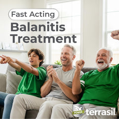 Terrasil Balanitis con calendula visible, cuidado suave de la piel.