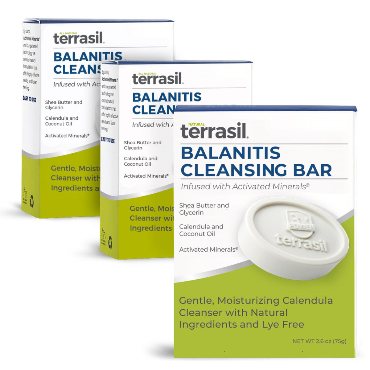Terrasil Balanitis Jabón Masculino para uso diario suave y cómodo.