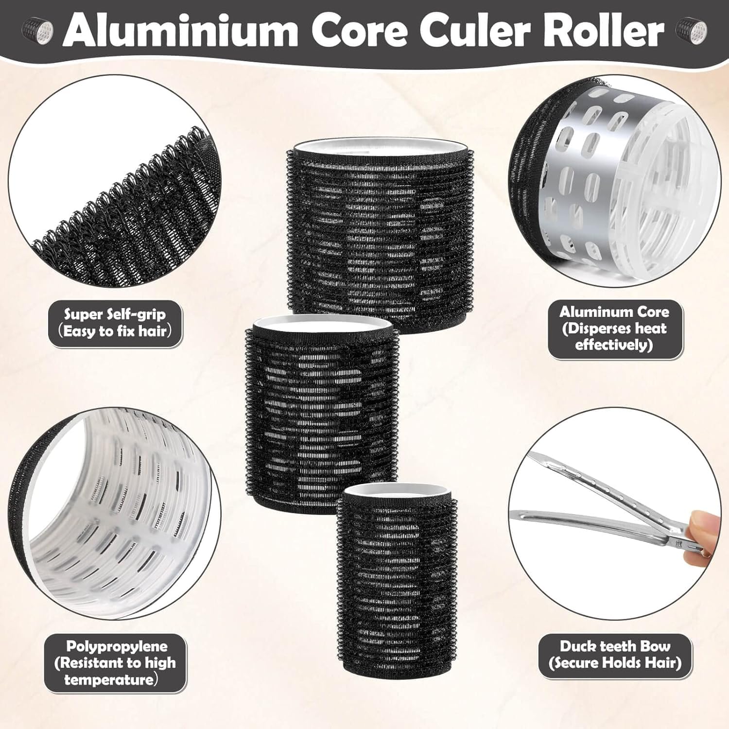 Tetutor clips acero inoxidable fijan rizos sin deslizamiento
