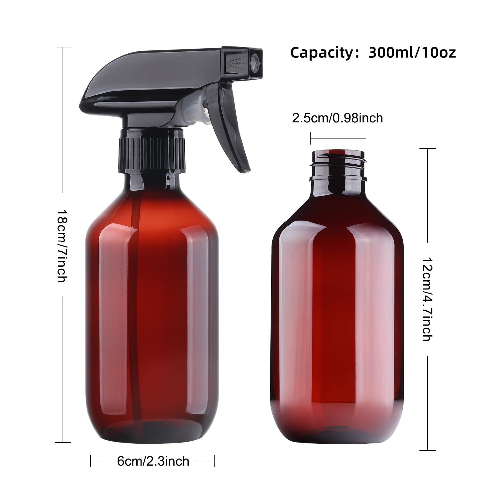 Botella Teyssor 10oz-300ml para cocina y limpieza con rociado uniforme.