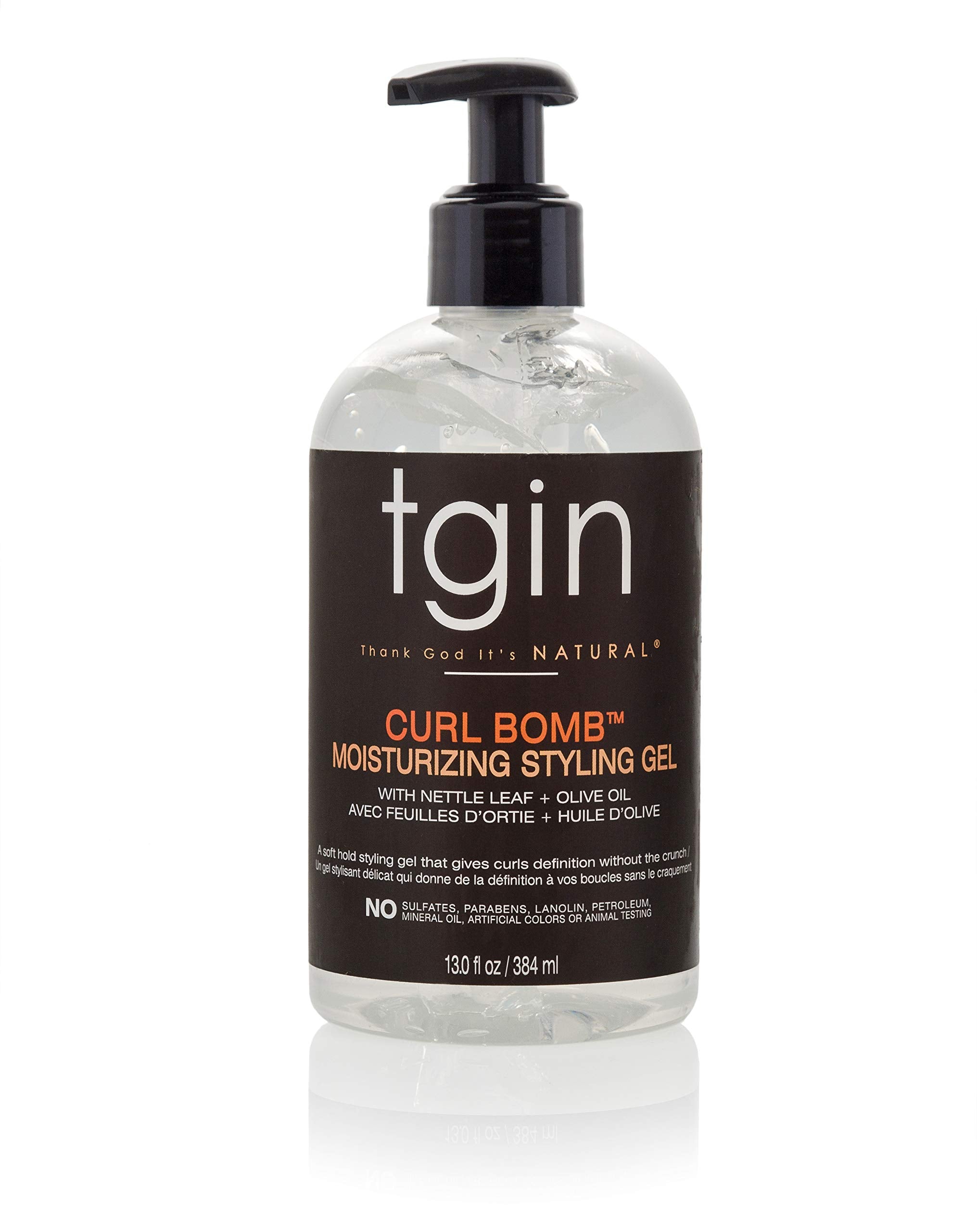 tgin Curl Bomb defined curls after styling with soft hold