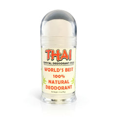 Thai Crystal Desodorante barra: aplicación suave y protección natural sin fragancias.