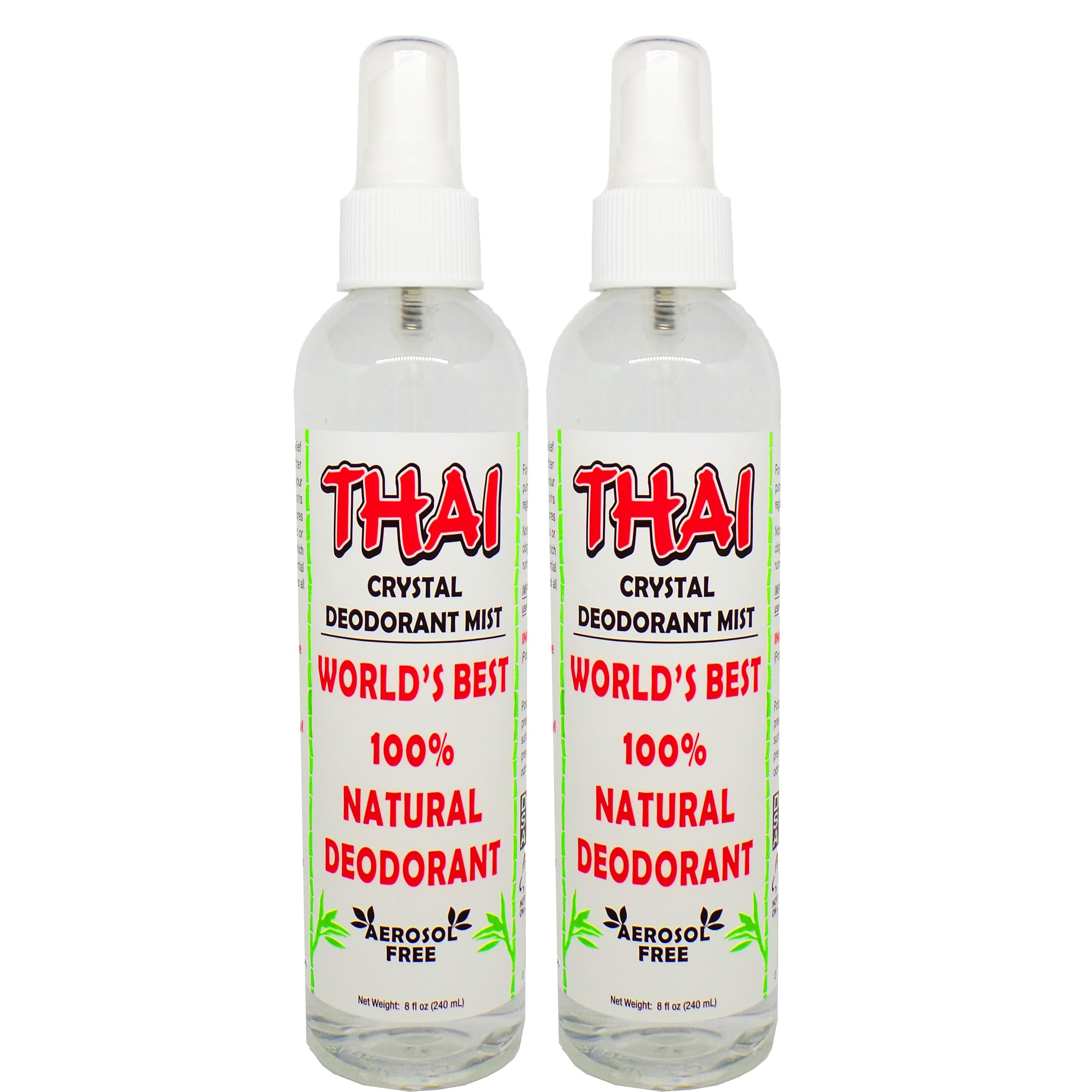 Thai Deodorant Stone Crystal Mist botella: frescura diaria para uso diario.