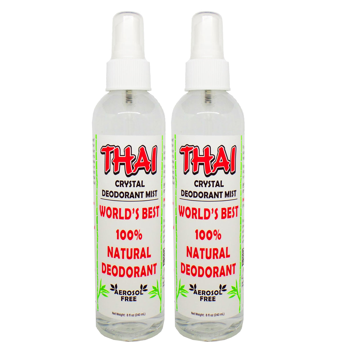 Thai Deodorant Stone Crystal Mist botella: frescura diaria para uso diario.
