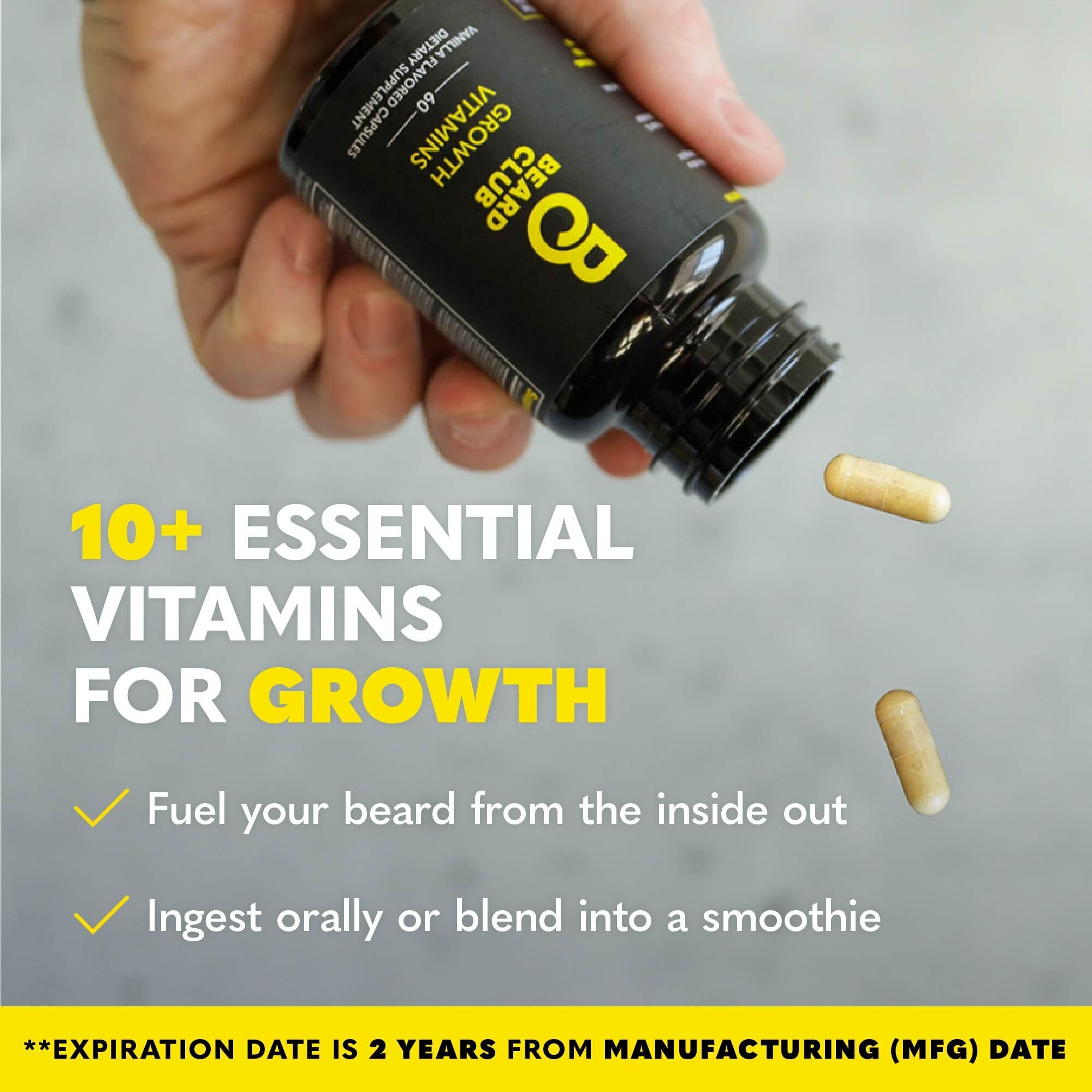 The Beard Club vitaminas para barba, apoyo a la salud general.