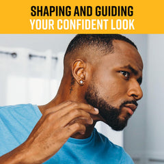 The Cut Buddy Plus - peigne intégré pour moustache et poils pendant la coupe.