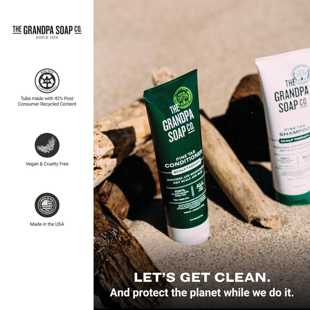 Uso diario recomendado con champú Pine Tar para cuidado coordinado.