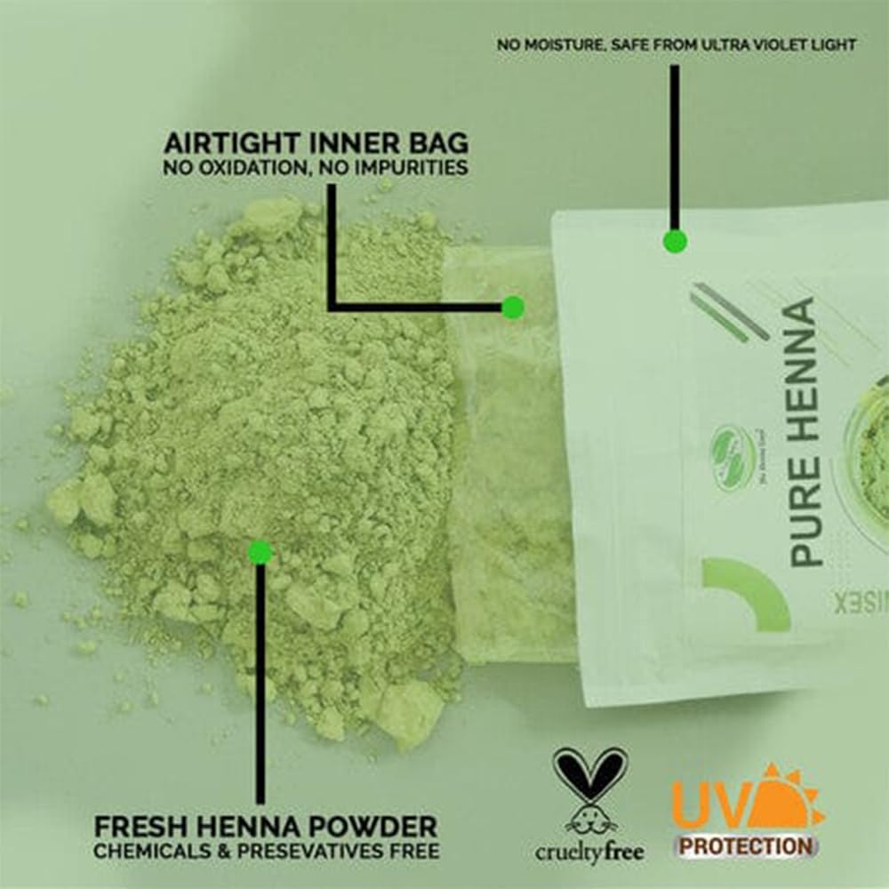 The Henna Guys plant-based dye for chemical-free color options.
