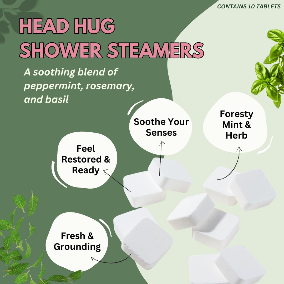 The Herbal Zen Head Hug Shower Steamer: aroma a menta para despertar sensaciones.