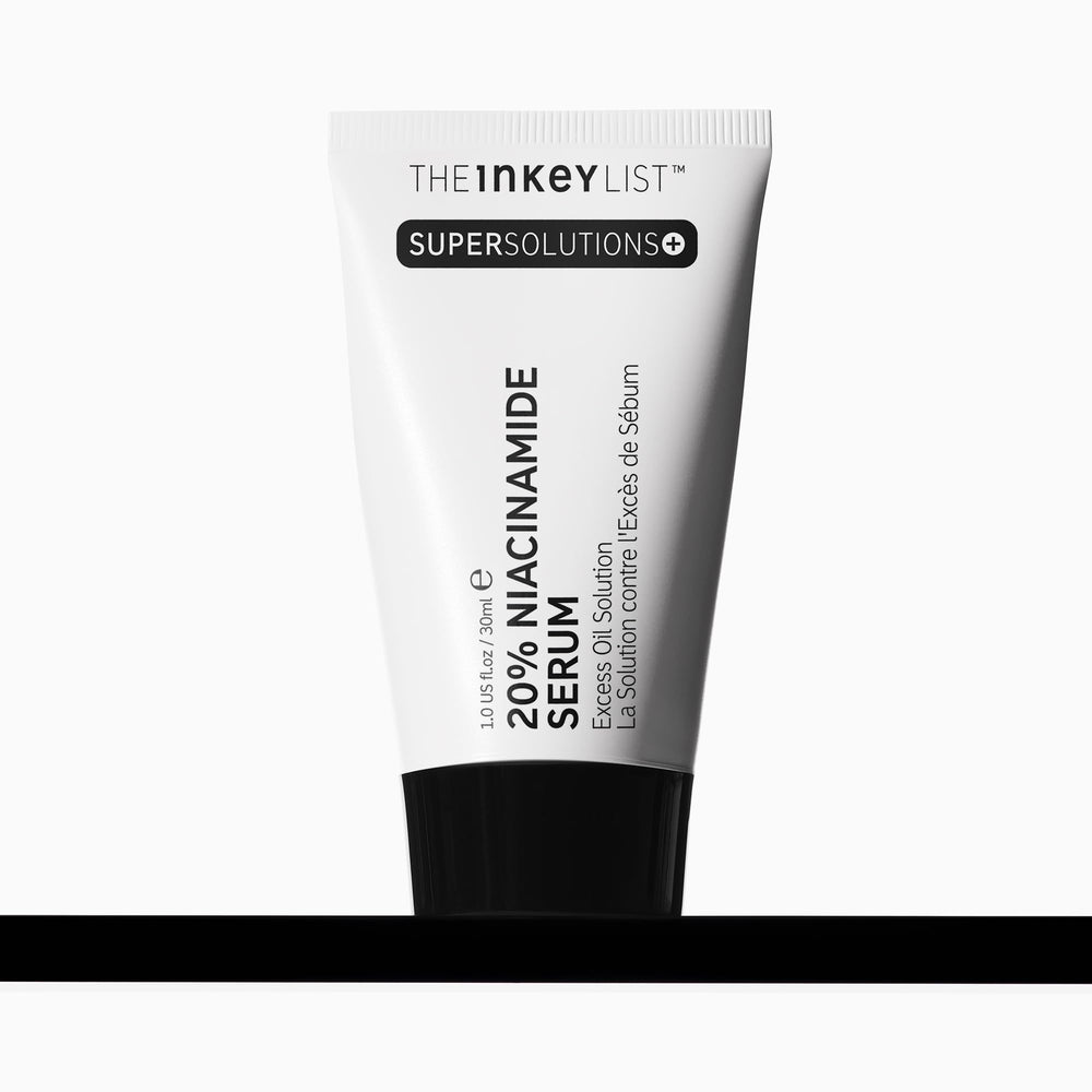 The INKEY List Niacinamida 20% serum, botella, mejora textura de piel suave