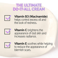 The INKEY List Vitamin B C E Moisturizer skin application demonstrates fast absorption for daily routines.