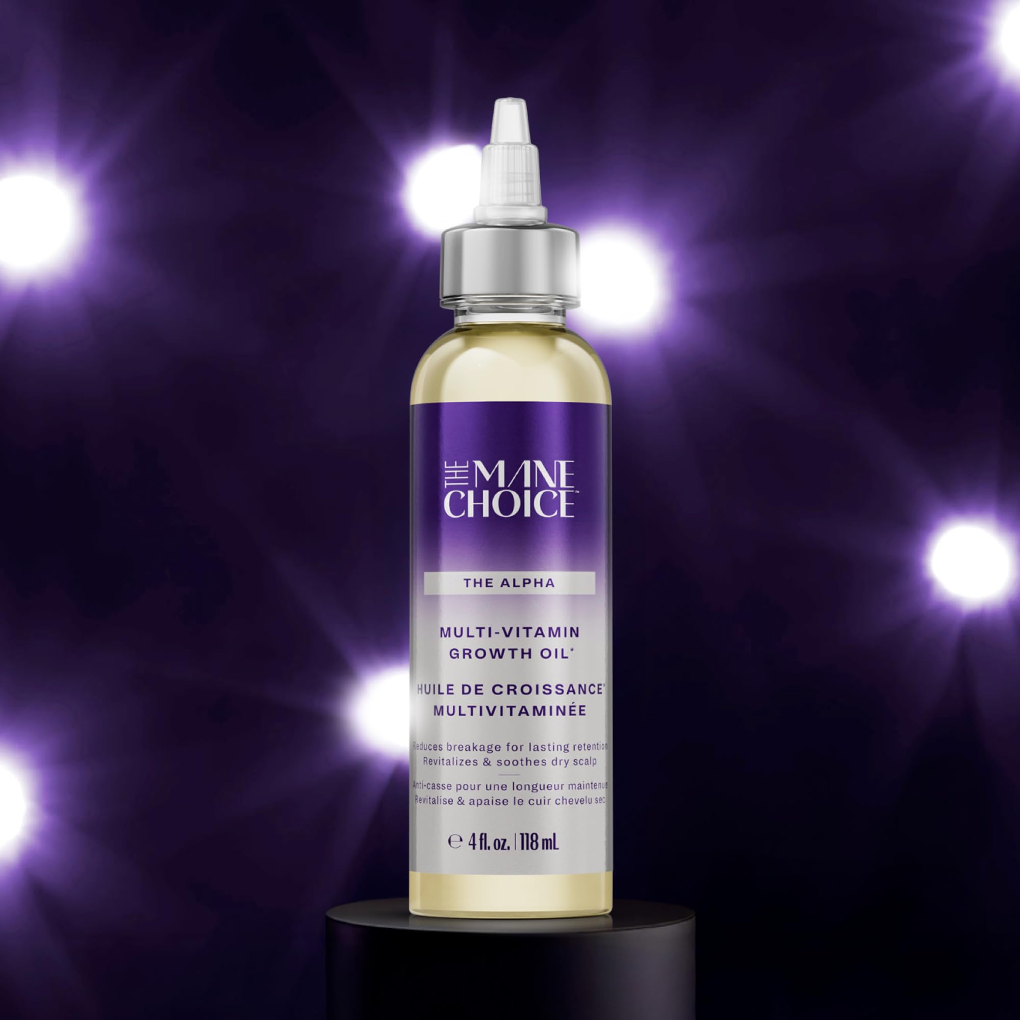 The Mane Choice Alpha Multi-Vitamin, etiqueta libre de parabenos y sulfatos.
