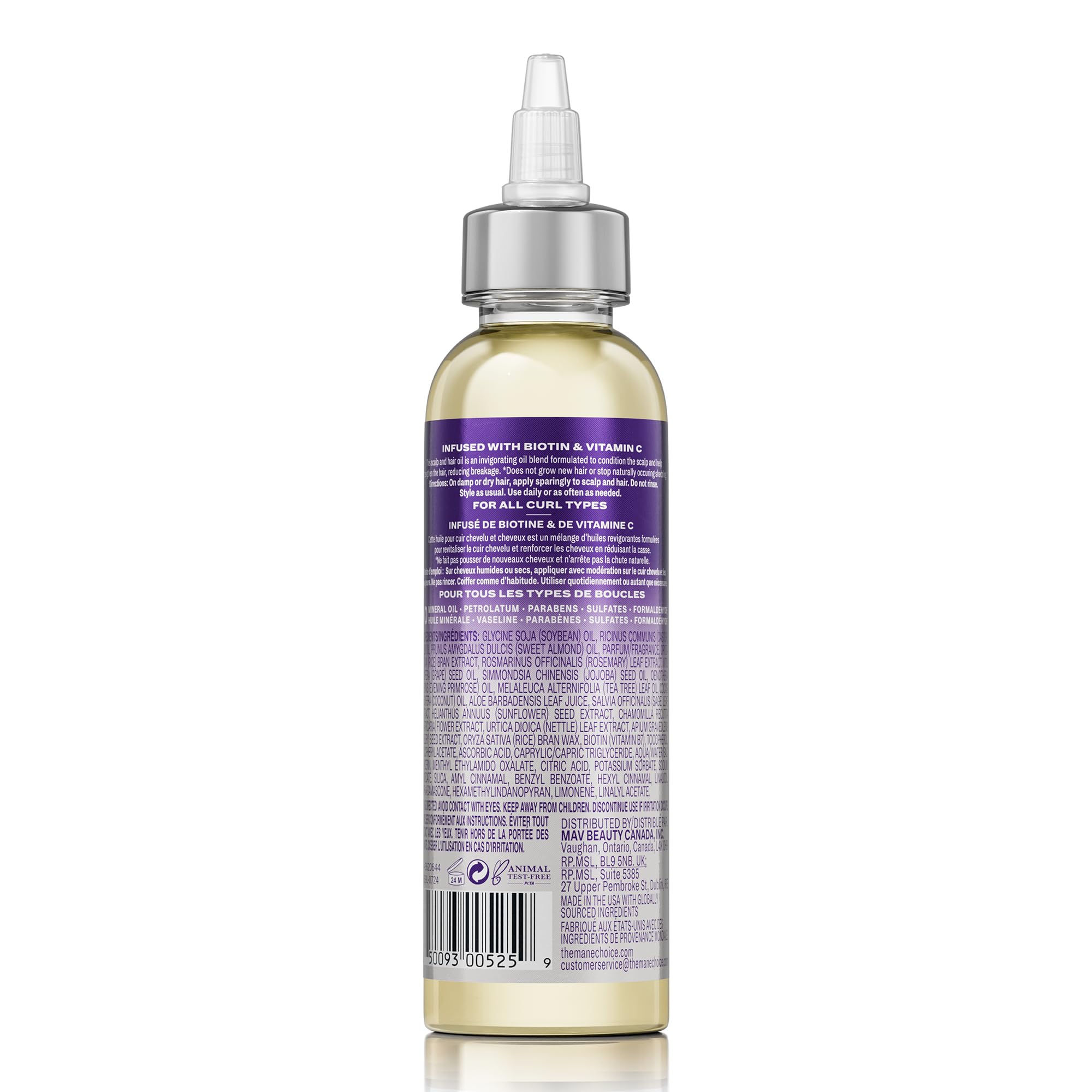 The Mane Choice Alpha Multi-Vitamin, uso diario para cabello suave y manejable.