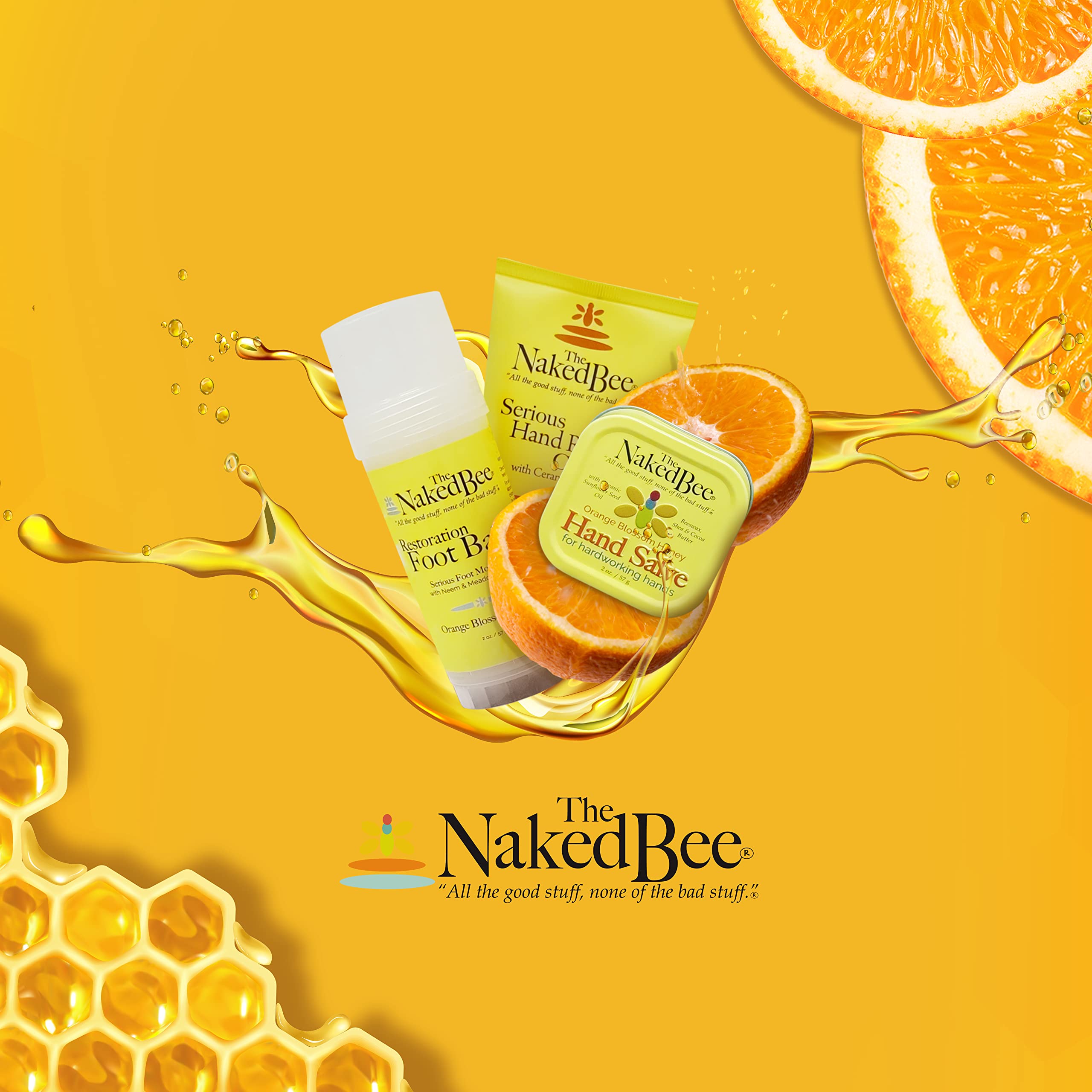 The Naked Bee Champú miel-azahar, enfoque en miel de azahar para nutrición suave.