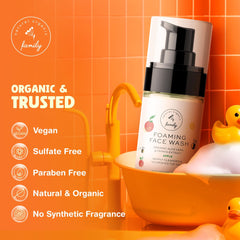 The Natural and Organic Family gel de aloe vera calmante para piel sensible de niños.