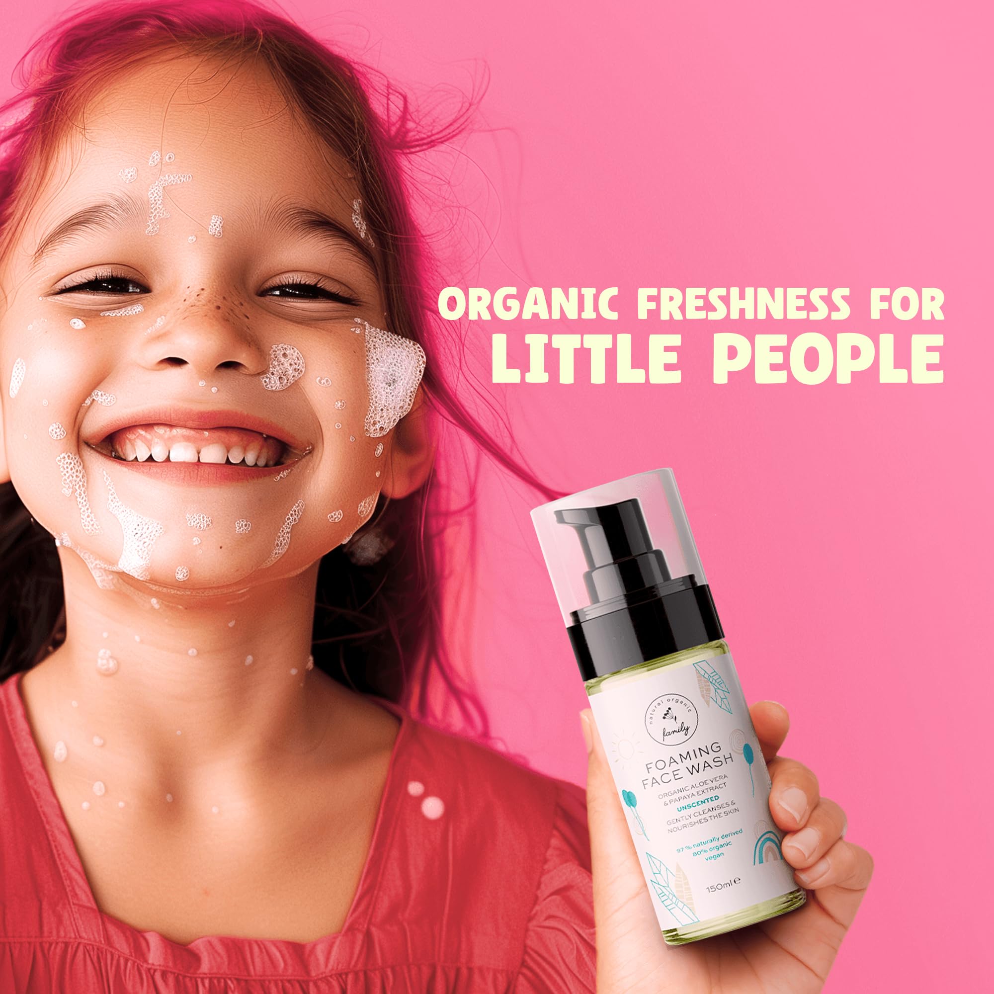 The Natural and Organic Family apto para pieles sensibles y no irritante.