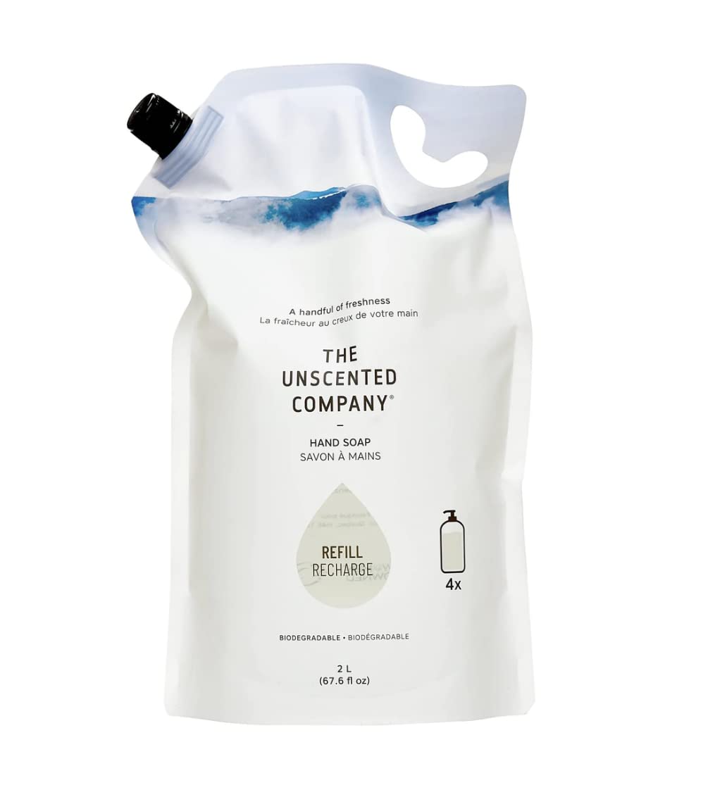 The Unscented Company Jabón Manos Recarga 2L: ahorro de plástico y uso diario suave.