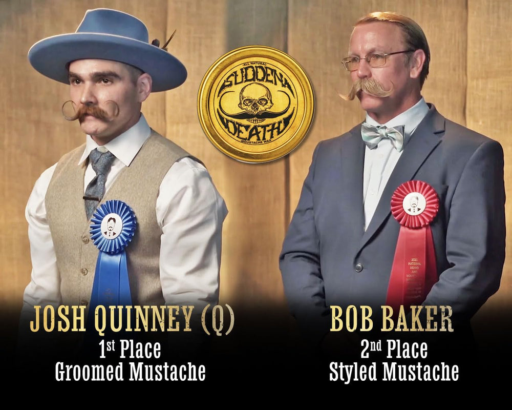 The Vintage Grooming Co aplicación con dedos para modelar rápido el bigote.