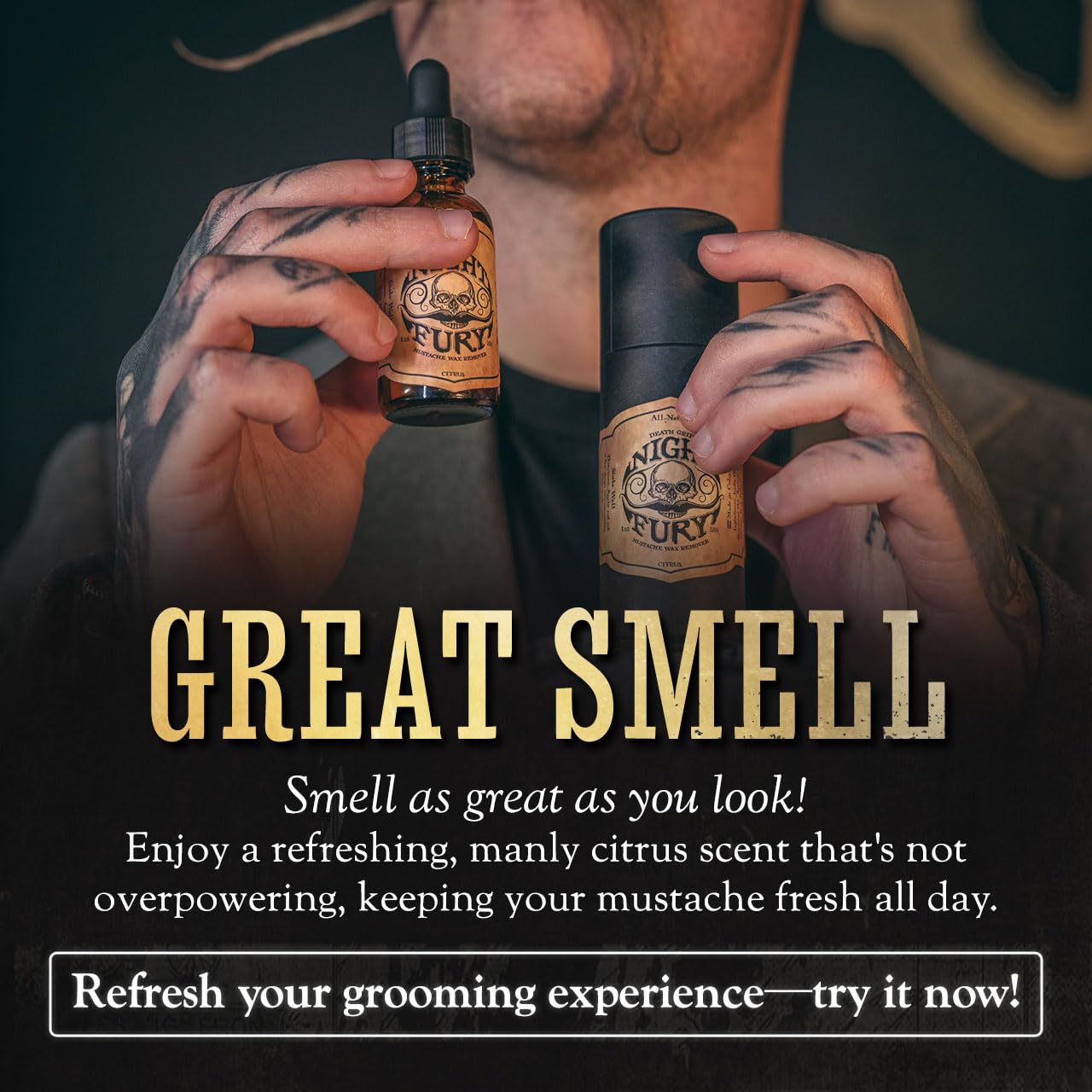THE VINTAGE GROOMING CO. Cuidado suave para piel sensible al usar Night Fury