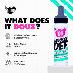 The Doux Mousse multiuso: cabellos naturales y texturizados con volumen.