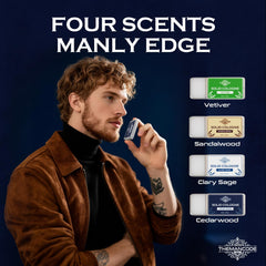 THEMANCODE 4-pack de colonia sólida, diseño compacto para viajar.