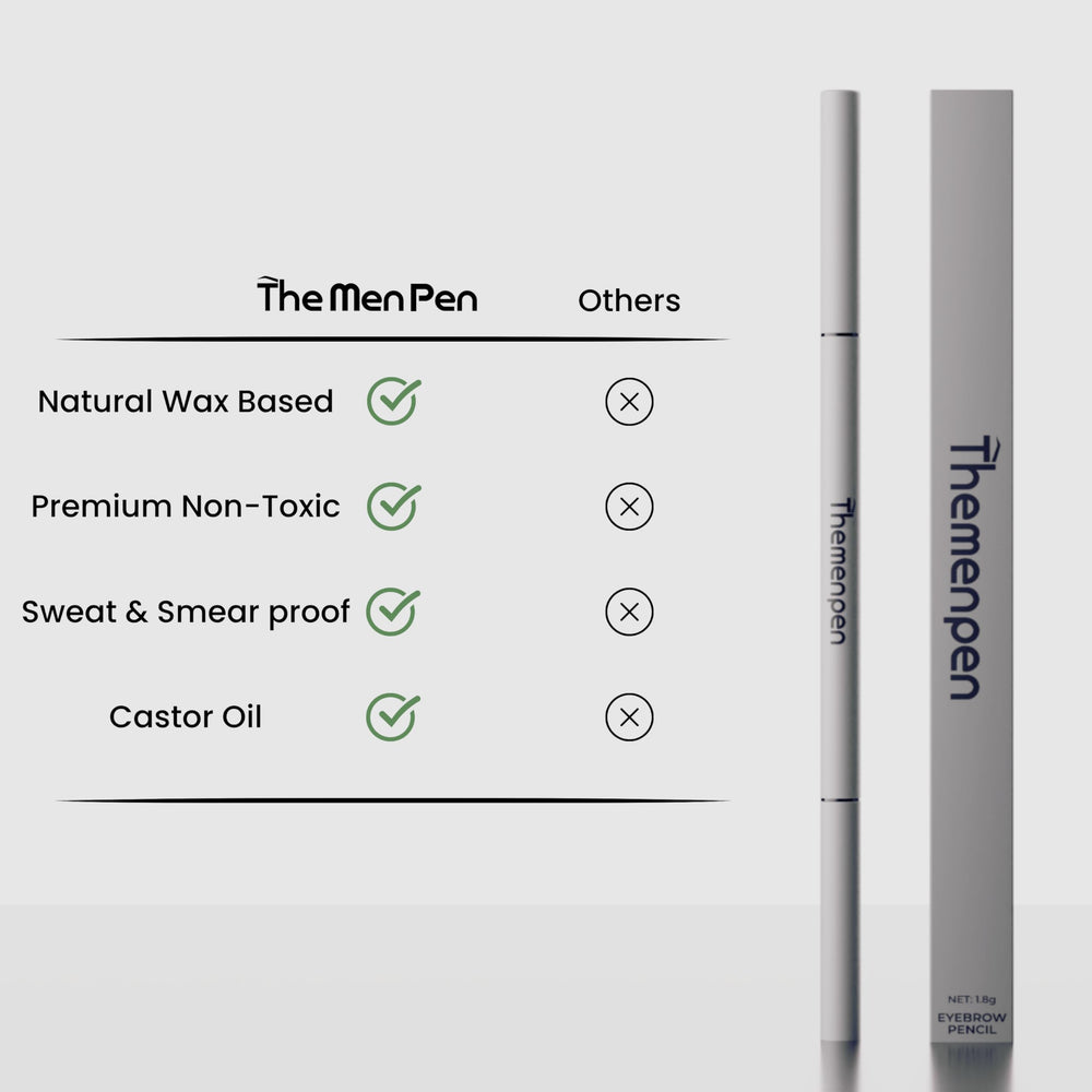The Men Pen delineado cejas: acabado microblading suave y natural.