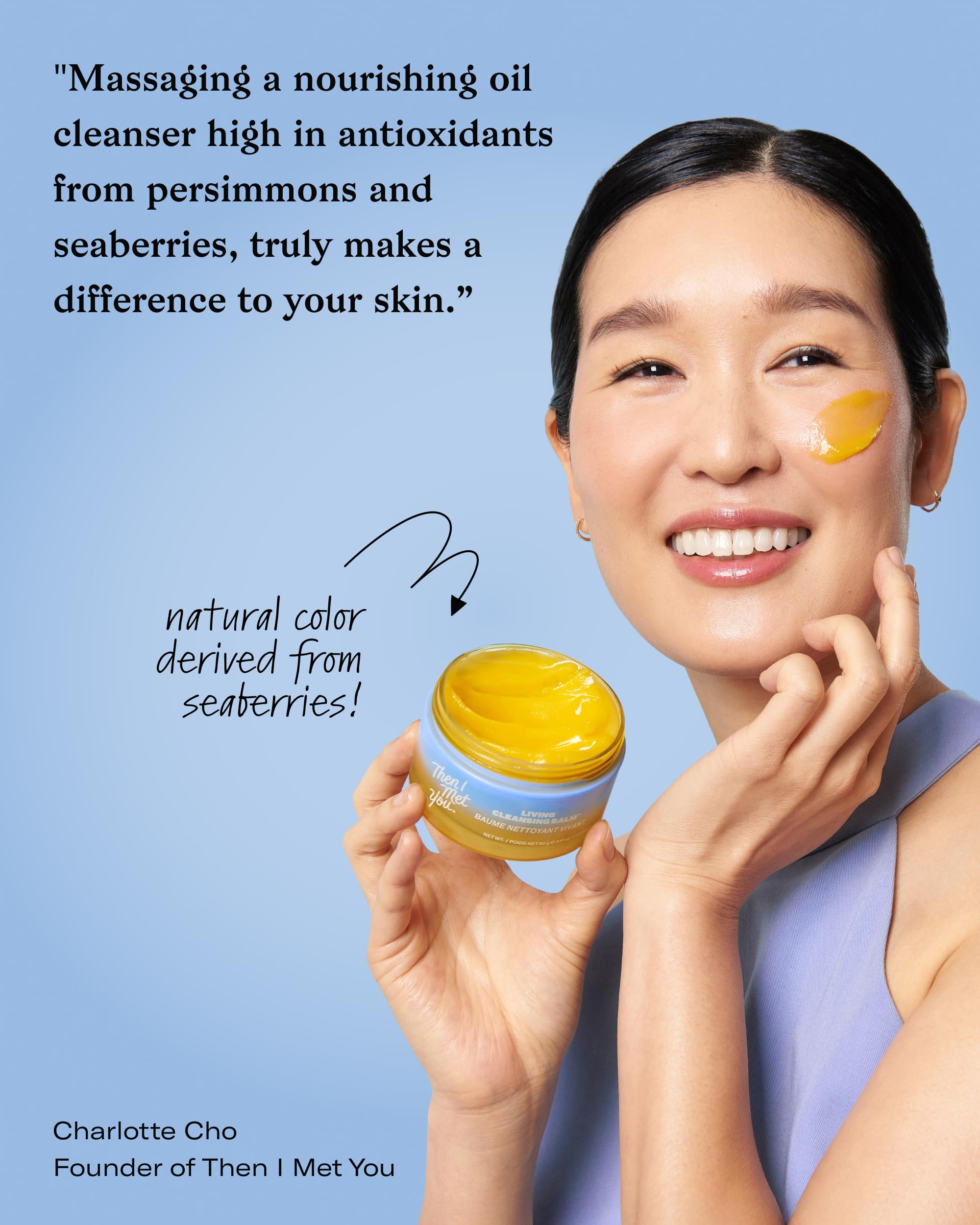 Then I Met You Living Cleansing Balm, color amarillo brillante que refleja su fórmula luminosa.