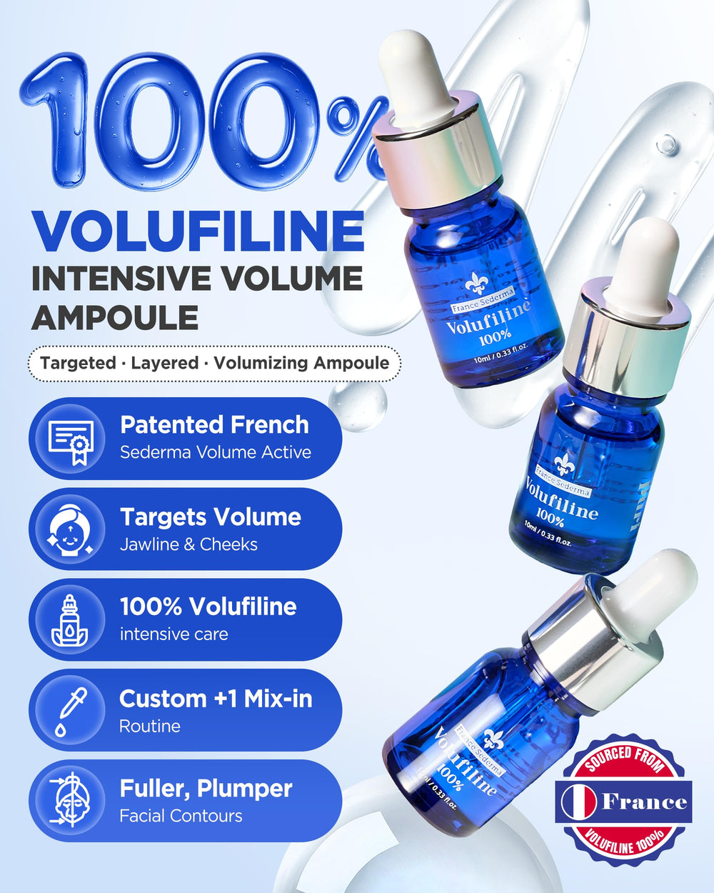 THEPURI Volufiline Serum para cuello y décolleté, aporta volumen perceptible.