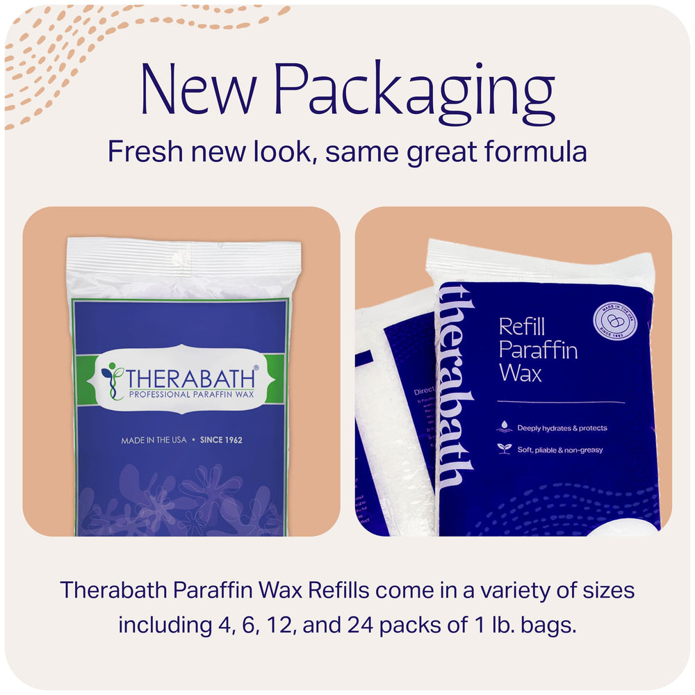 Therabath blended essential oils provide subtle aroma in ready-to-use therapy wax.