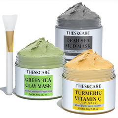 THESKCARE mascarilla arcilla cúrcuma y vitamina C para purificar poros y dar luminosidad.