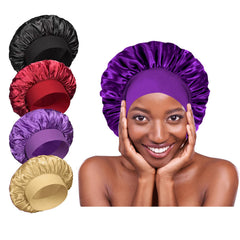 Theyakmer bonete bordo para dormir, protege el cabello durante la noche.