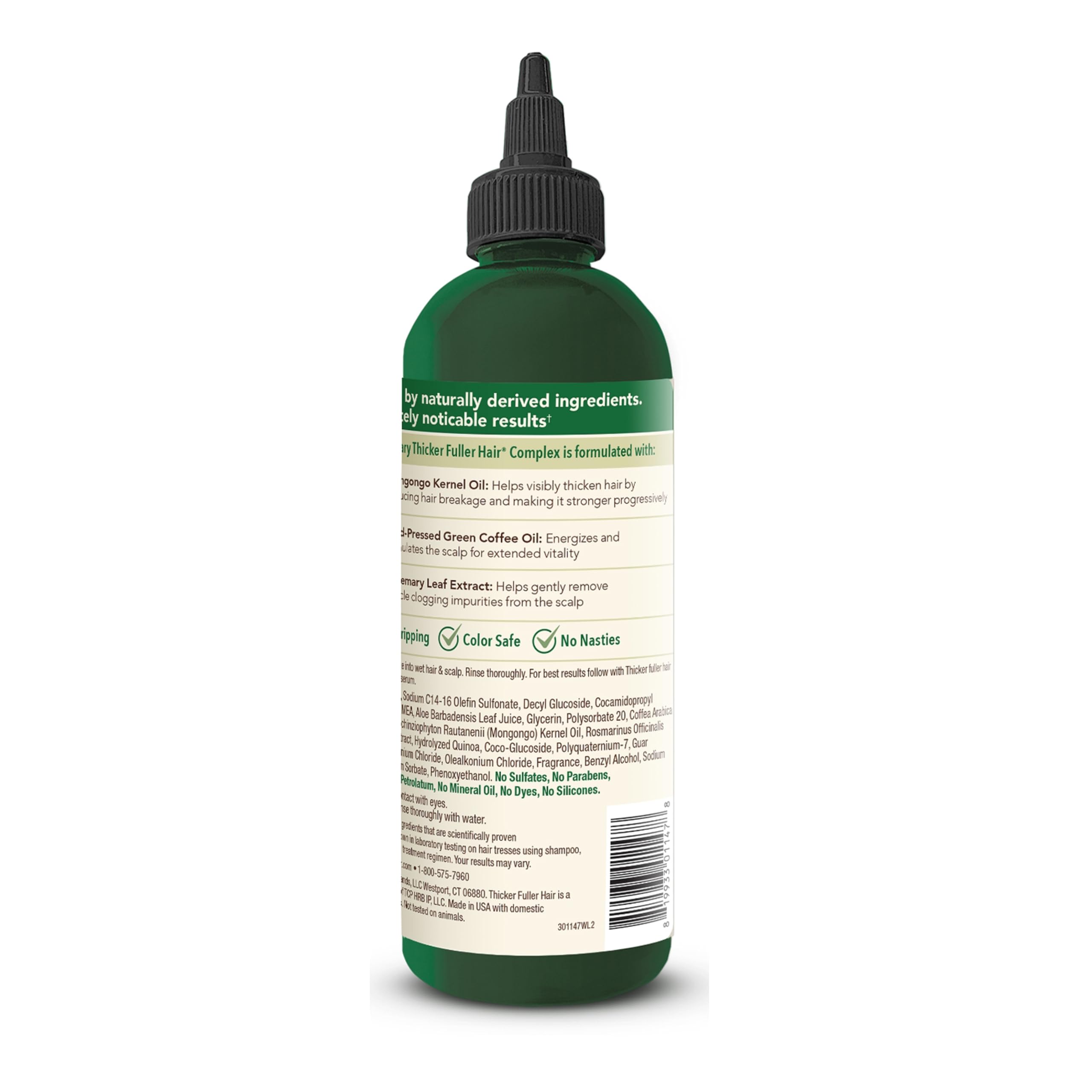 Envase de 355 ml de Thicker Fuller Hair, práctico para uso diario.