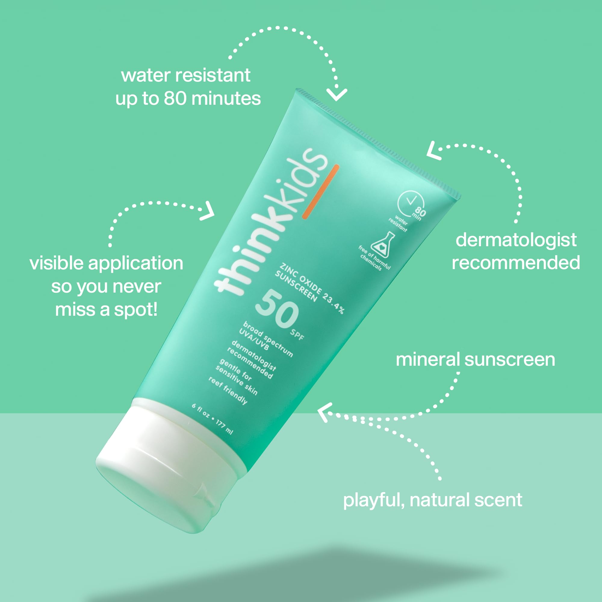 Thinkkids aplicación rápida en crema mineral, no deja residuos grasos