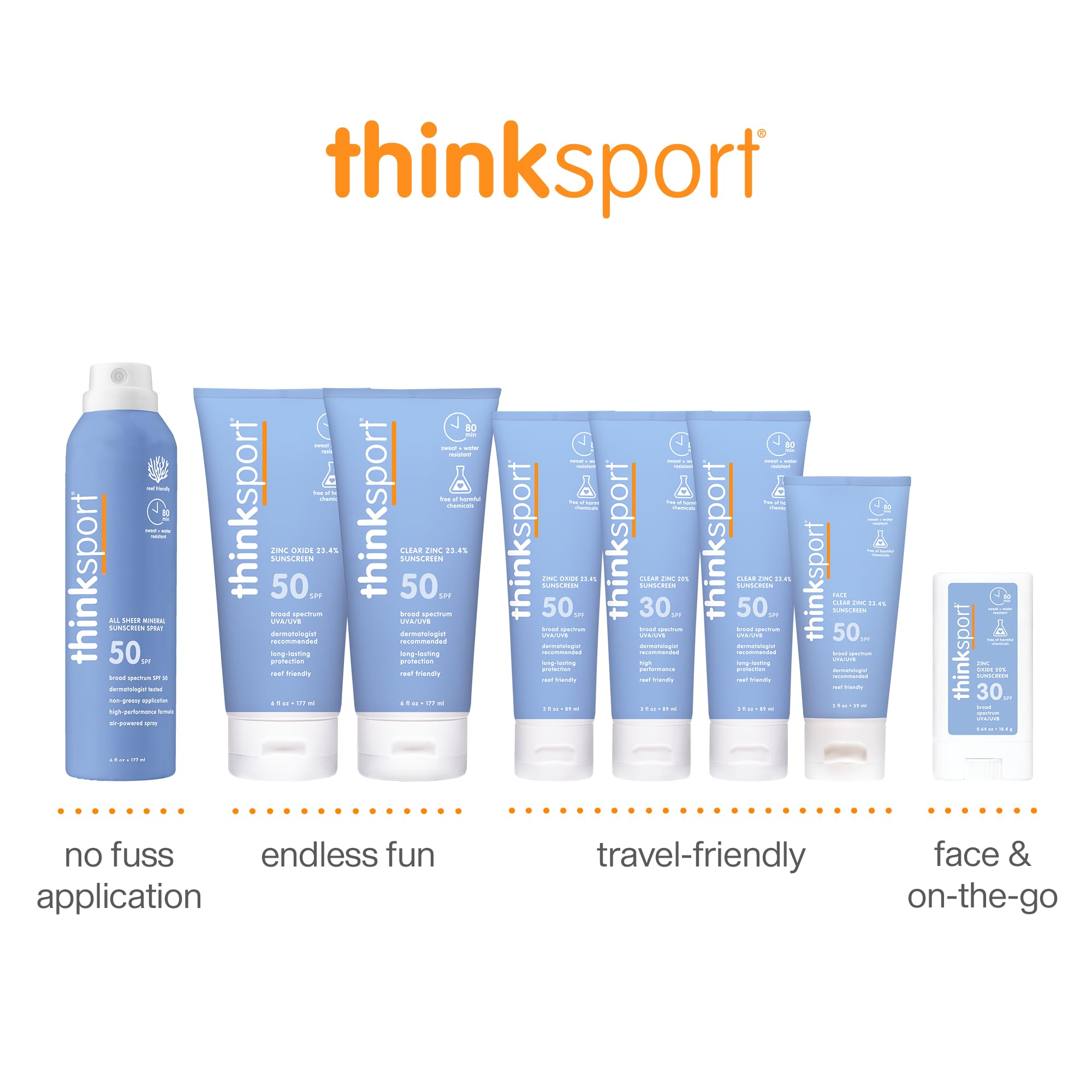 Thinksport SPF 50 mineral, ingredientes naturales sin químicos agresivos.