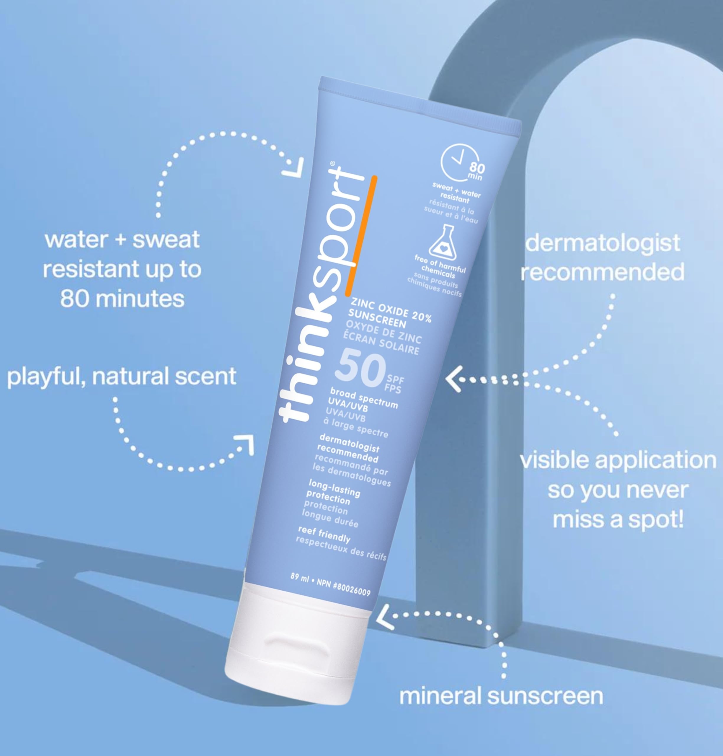 THINKSPORT SPF50 Plus: aplicación rápida y suave