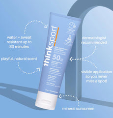 THINKSPORT SPF50 Plus: aplicación rápida y suave