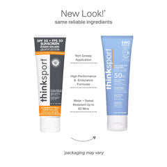 THINKSPORT SPF50 Plus: frascos de 3 oz en empaque compacto