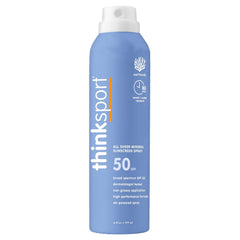 Thinksport pulverizador mineral con protección SPF 50+ para uso en exteriores