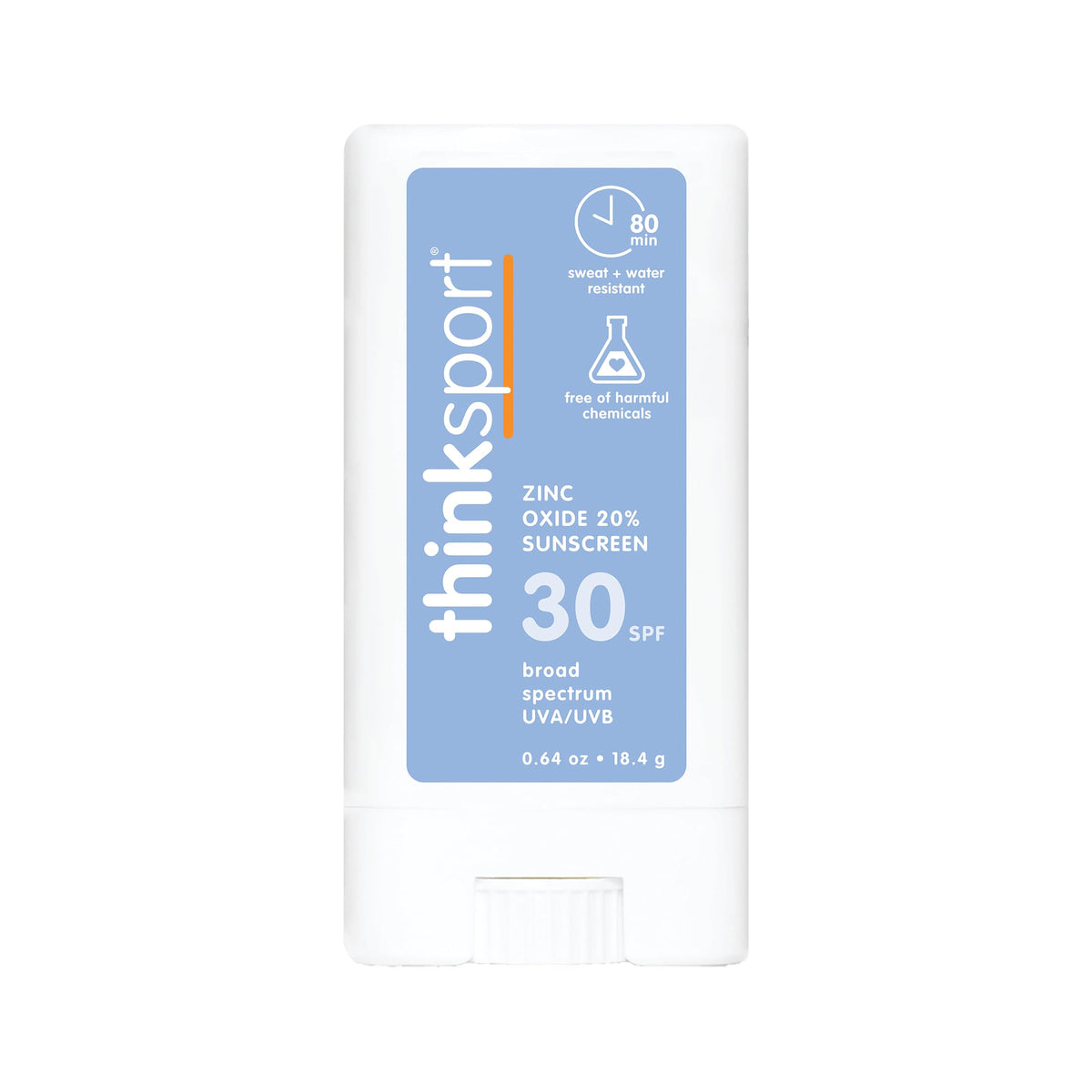 Thinksport Stick protección solar rápida para rostro y cuerpo.