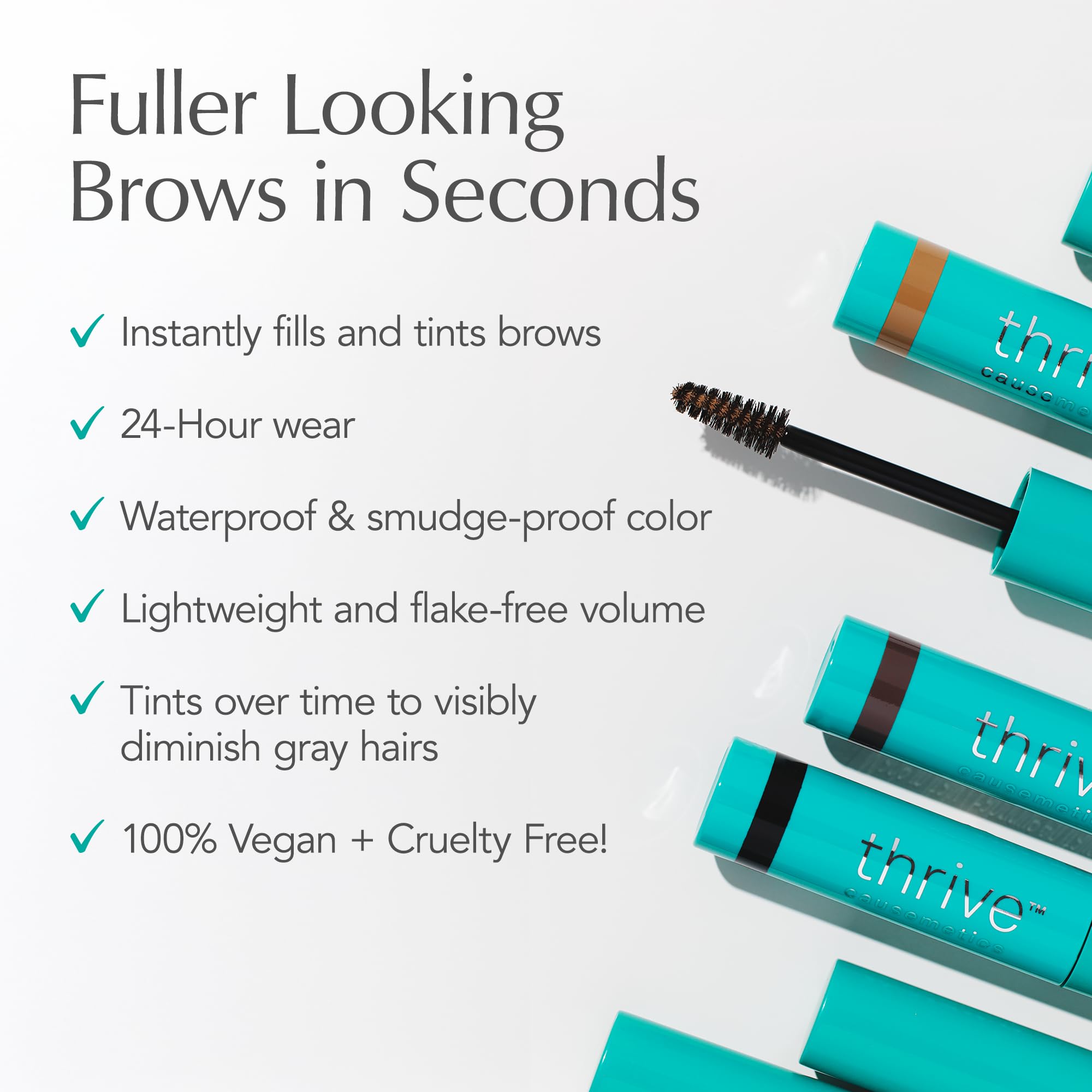 Thrive Causemetics Instant Brow Fix define cejas con acabado natural.