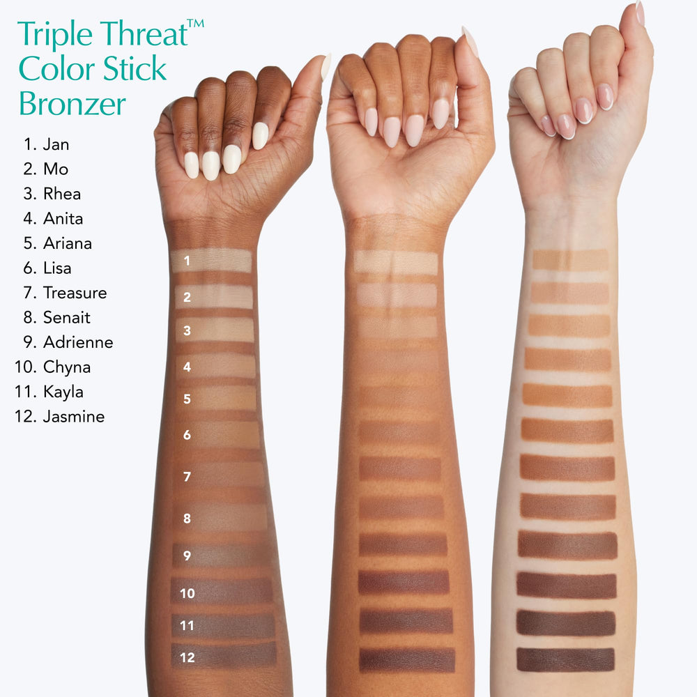 Thrive Causemetics Triple Threat Color Stick resistente al agua, look intacto todo el día.