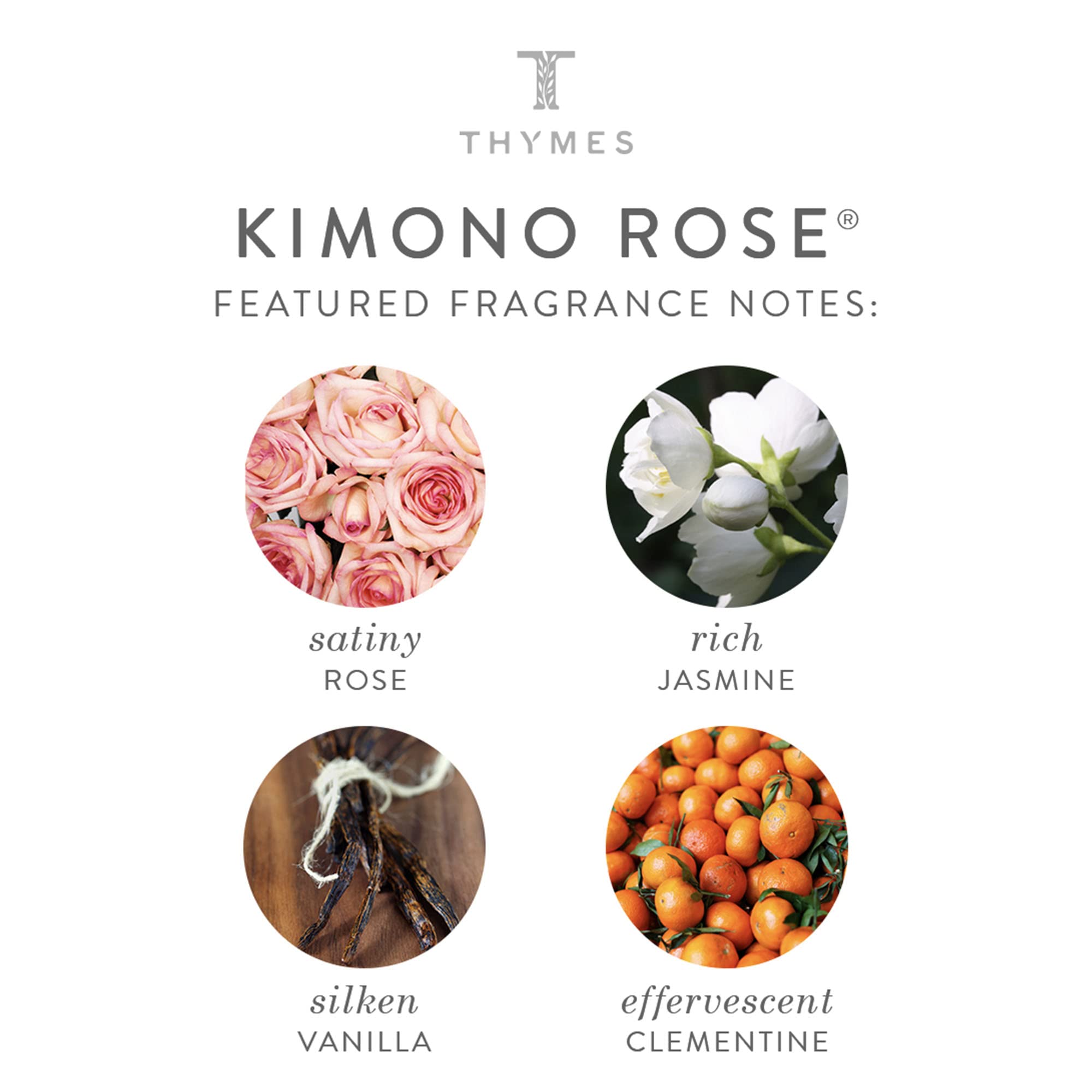 Thymes Kimono Rose crema de manos, aplicación suave para pieles secas.