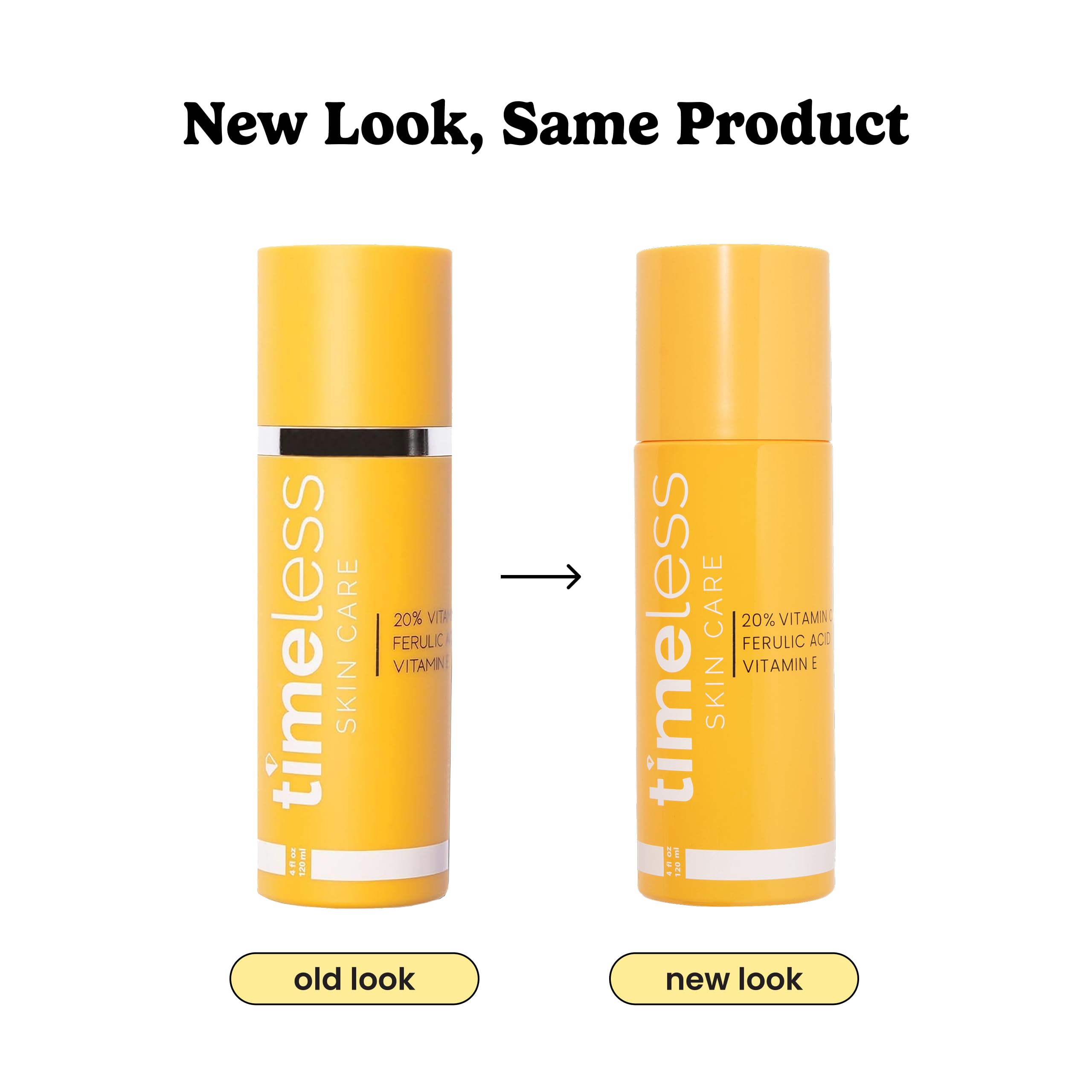 Timeless Serum libre de crueldad, etiqueta clara y envase elegante.