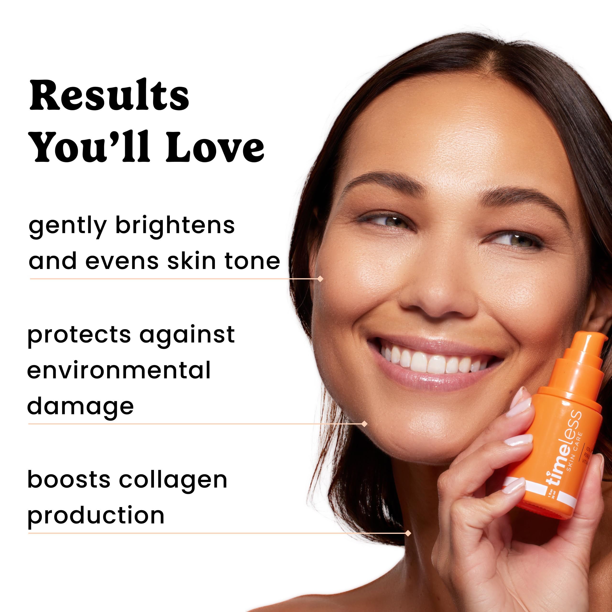 Texture fluide du sérum Timeless Skin Care qui pénètre rapidement.