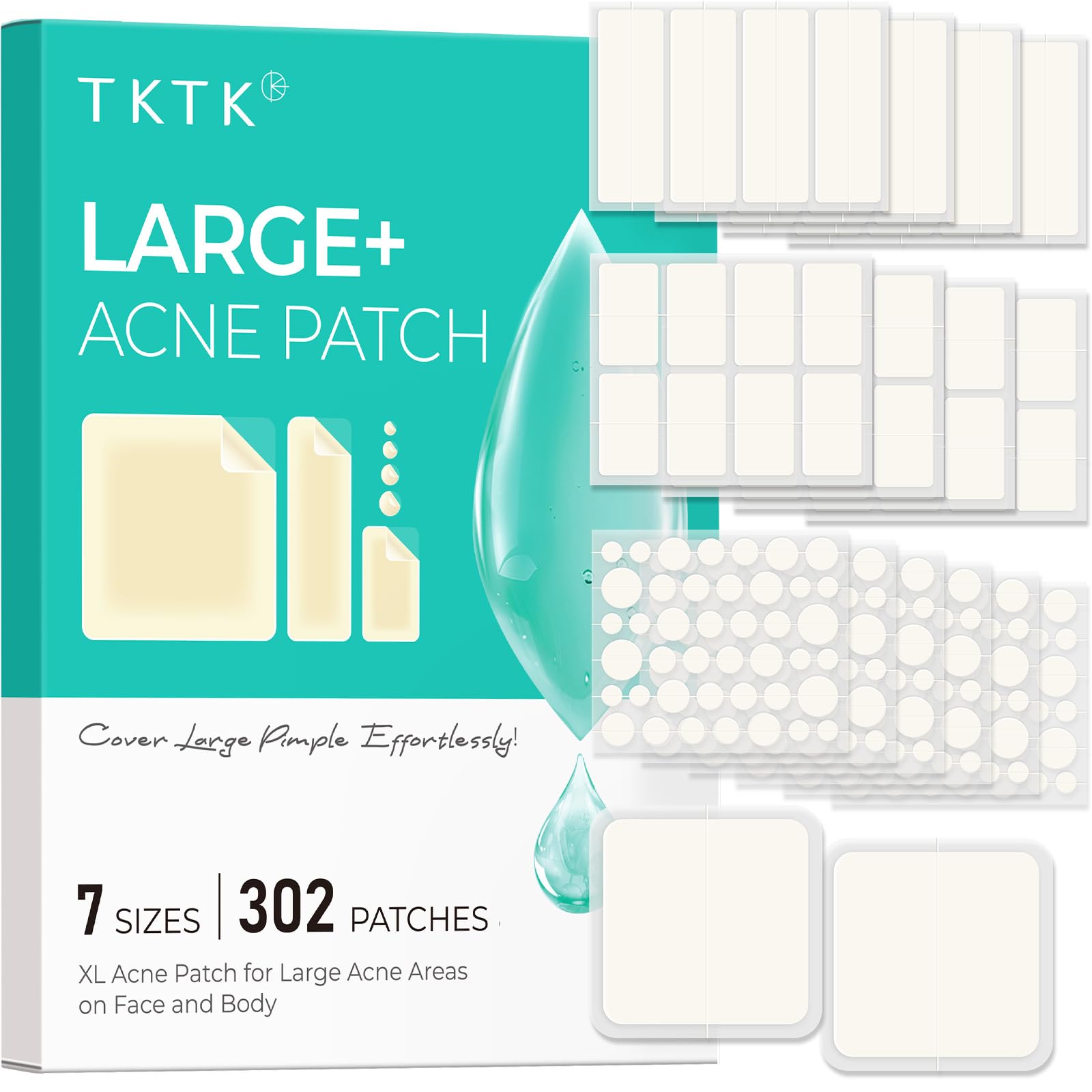 Parches TKTK de 8 mm para granos pequeños, absorción eficiente.
