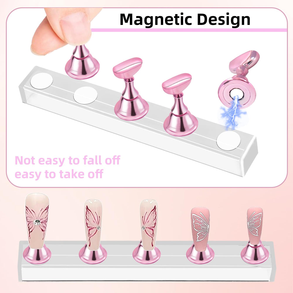 TKYZMS base acrilica durable: soporte estable para practicar arte de uñas.