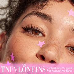 TNFVLONEINS agrupaciones de pestañas con curva CC para un look natural